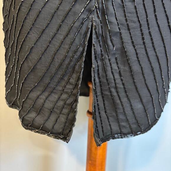 Vintage Jennifer Black & Gold Beaded Cocktail Dress, size small - Picture 13 of 15